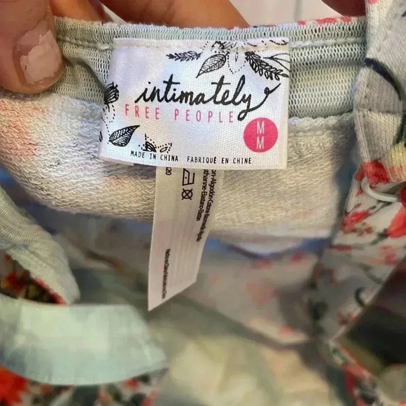 NWT Free People Intimately Floral Printed French Terry Slip Dress Sz M - Picture 5 of 8